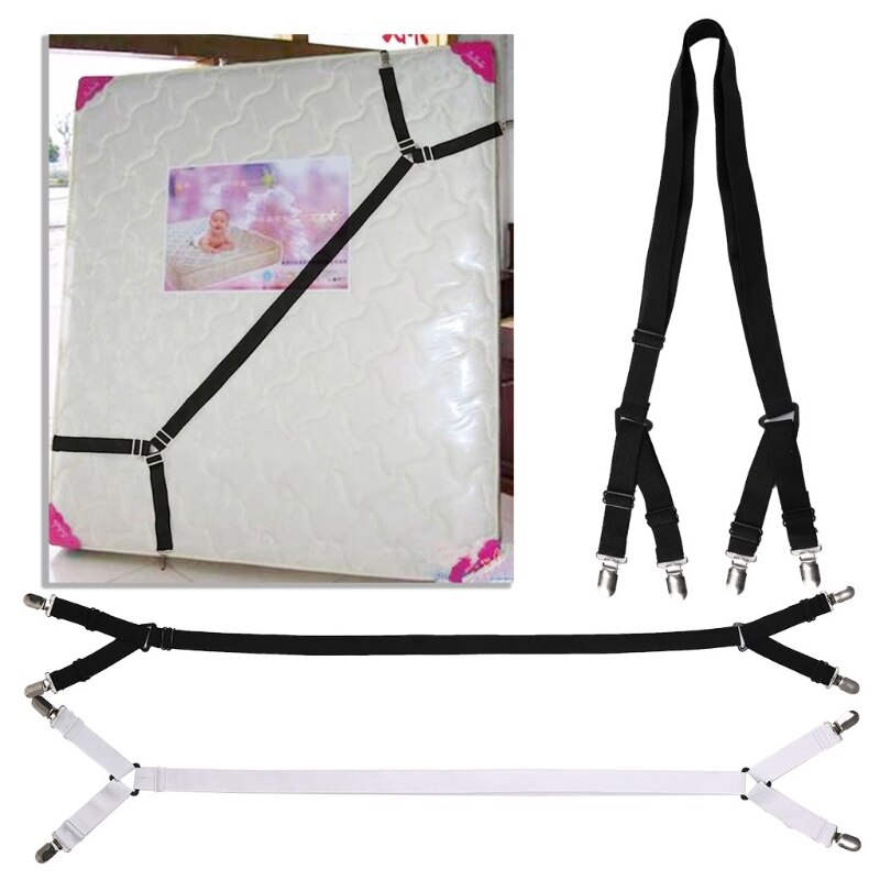 2pcs Bed Sheet Mattress Holder Fastener Grippers Clips Suspender Straps