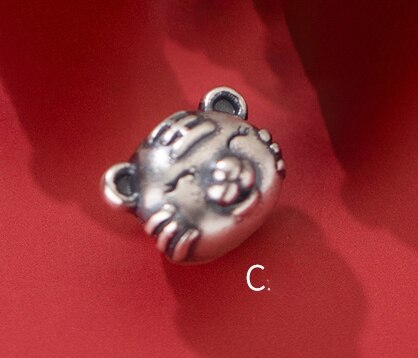 Meetsoft na moda s925 prata esterlina afligido tigre bebê encantos de diy feito à mão para animal ano pessoa transporte da gota: AY1680SC