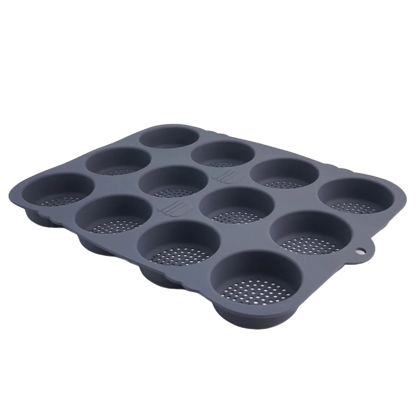 Silicone Hamburger Bun Baking Tray with 12 Cavity Nonstick for Making Perfectly Sized Burger Buns and Muffins