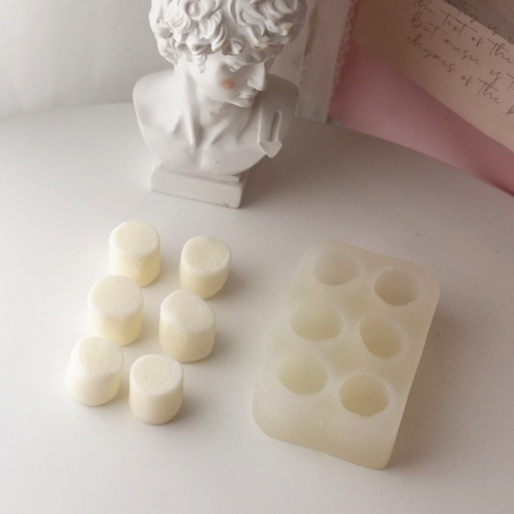 Simulering marshmallow snømann silikonform aromaterapi stearinlys silikonform kakeform gjør-det-selv håndlaget materiale: M