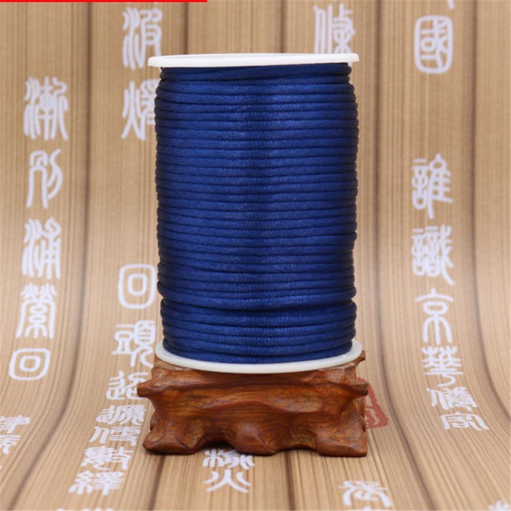 3MM Braided Macrame Silk Macrame Cord Rope Thread Wire DIY Chinese Knot Satin Bracelets Making Findings Beading 10 Yards: Khaki