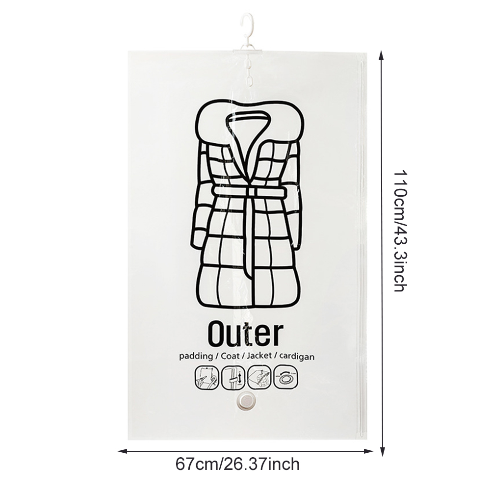 Hängande vakuumpåsar platsbesparande klädkompressionsförvaringspåse återanvändbara tomma pumppåsar klädgarderob täcke vakuumförpackning: Grön