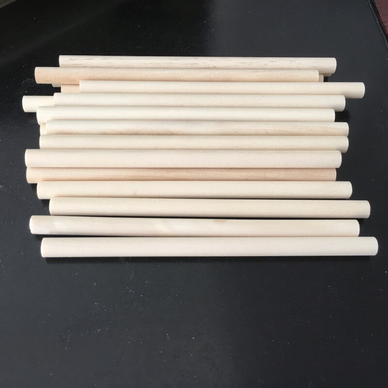 10*Wooden Dowel Rods Unfinished Hardwood Round Dowel Sticks Crafts DIY Projects