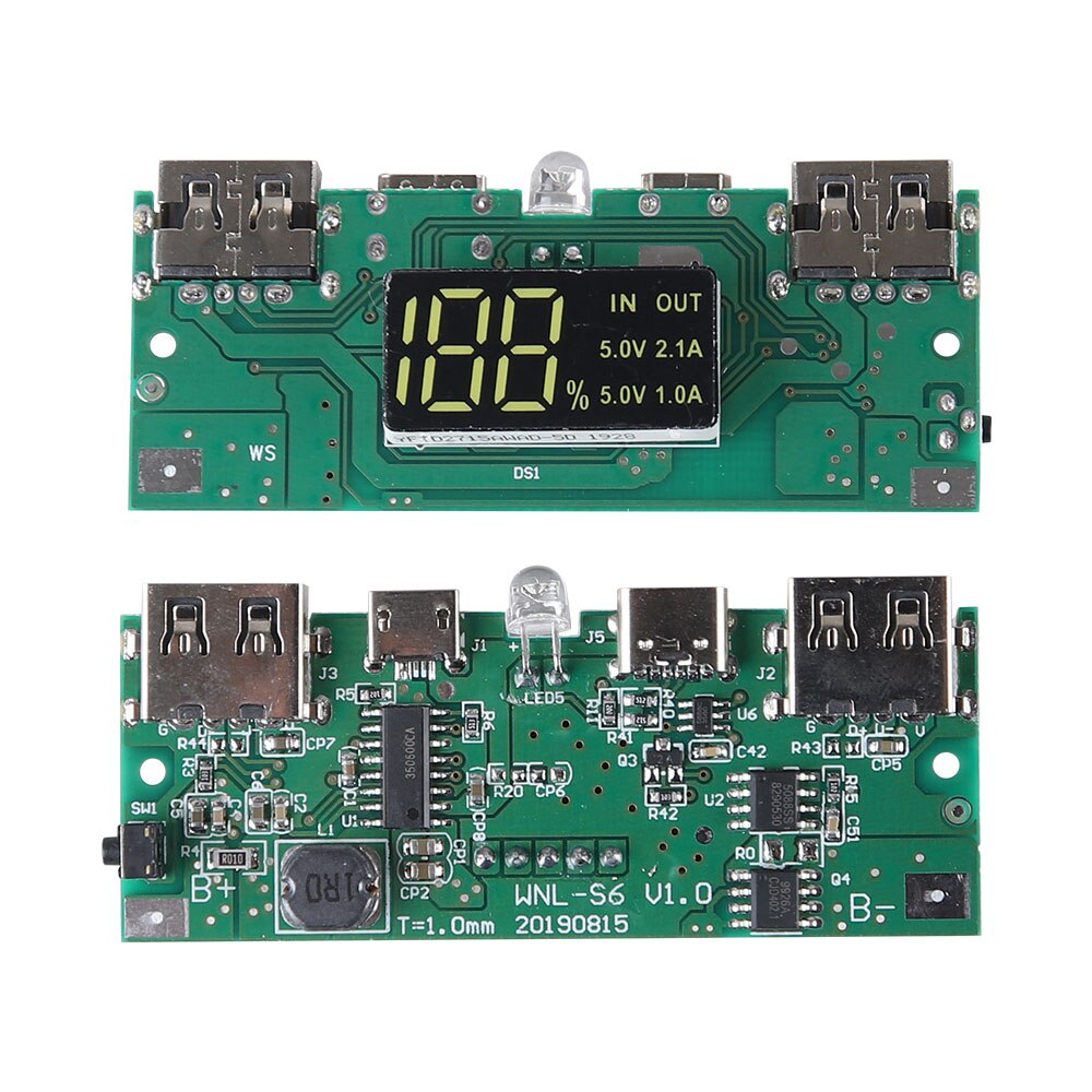 Power Bank Case 10*18650 Dual USB With Digital Display Screen Mobile Phone Charger DIY Shell 18650 battery Holder Charging Box