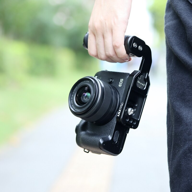 UURig R043 poignée latérale universelle prise de vue verticale L support de plaque avec sabot froid pour Microphone lumière LED