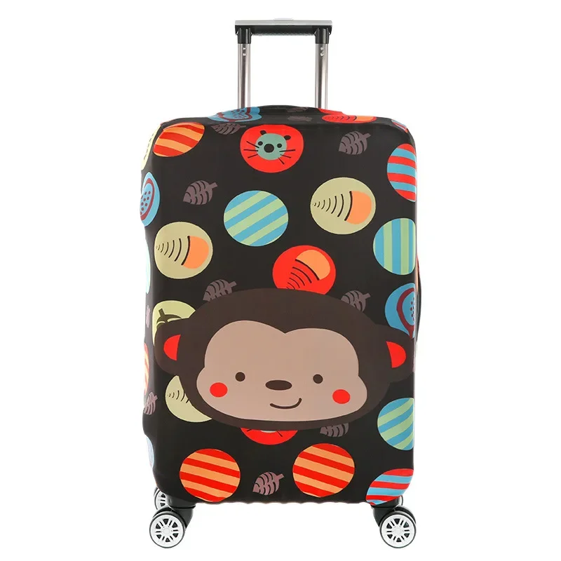 Bagagehoes Elastische reistrolley Koffer Beschermende bagagehoes Cartoon kofferhoes Kind Cartoon reisaccessoires: S / Bruin