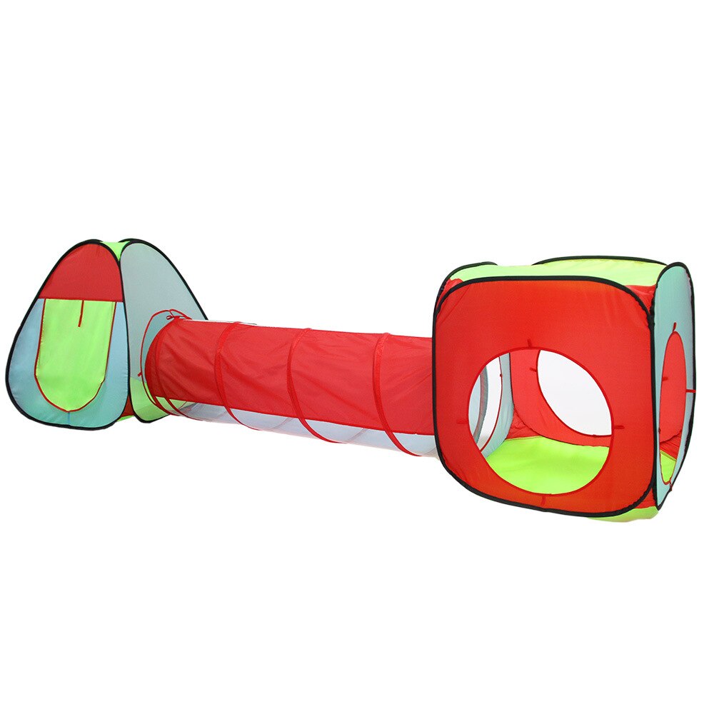 Tente de Tunnel d&#39;intérieur pour bébé, jouets de fosse de piscine à balles amusantes, clôture d&#39;épissure, clôture de jeu à balles Marine Portable pliable pour bébé 3 pièces