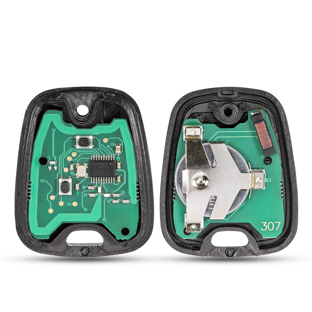 XNRKEY 2 Button Remote Car Key ID46/PCF7961 Chip 433Mhz with Uncut Blade for Peugeot 307 206 407 Partner Citroen C1 C2 C3 SX09