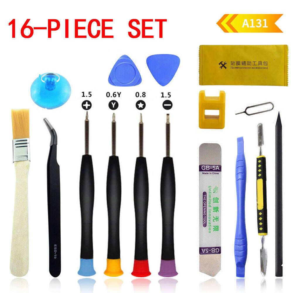 16 In 1 Metalen Spatel Opening Gereedschap Telefoon Reparatie Kit Magnetizer Demagnetizer Schroevendraaier Set Voor Mobiele Telefoon Reparatie Handje