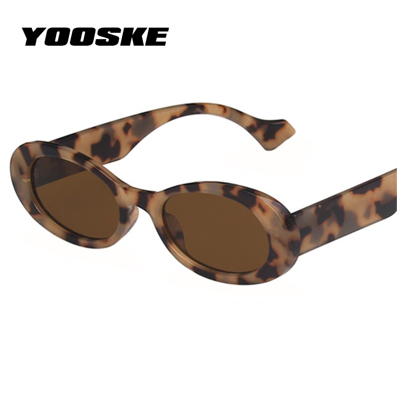 Yooske vintage ovale zonnebril voor dames en heren, retro merk kleine zonnebril, gradiënt ronde bril  uv400