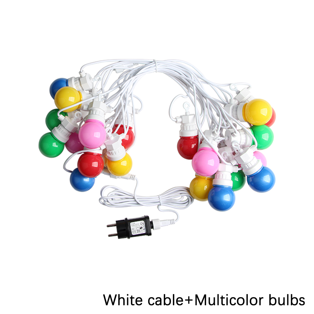 8M/13M/24M/38M LED Globe Ball String Light Street Christmas Fairy Led Festoon Outdoor For Garden Backyard Party Patio Decor: WHITE / 85W / UK Plug