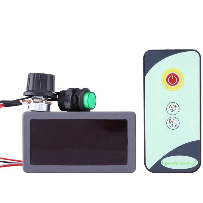 DC 6V-30 Input Motor Speed Controller Digital Display With Infrared Remote Control For Car Truck Motor Driver