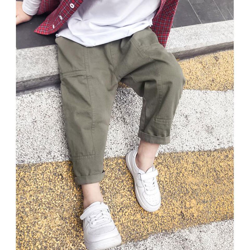 Pantalones Cargo informales para niño, pantalón largo holgado de 3 colores, a la , para niños de 3 a 12 años, de algodón, novedad, primavera y otoño,: 002 / 4