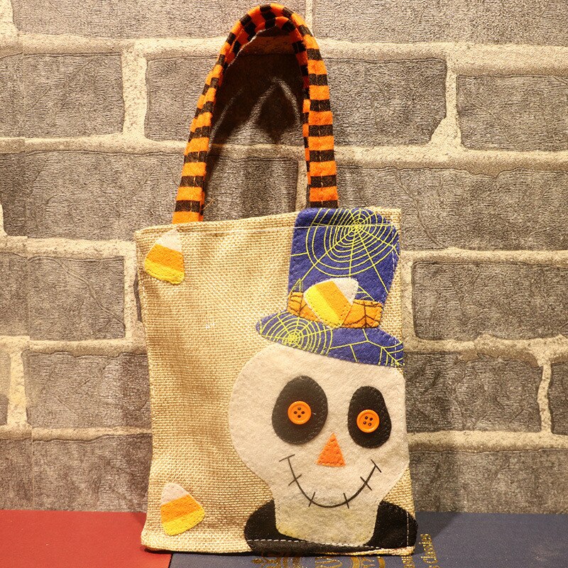 encantador Prop bolsa de caramelos de Halloween de dibujos animados de bruja Apple saco de bolsas Halloween suministros