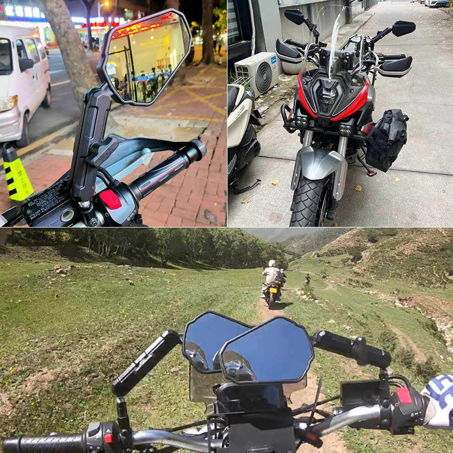 universele motorfiets opvouwbare achteruitkijkspiegel