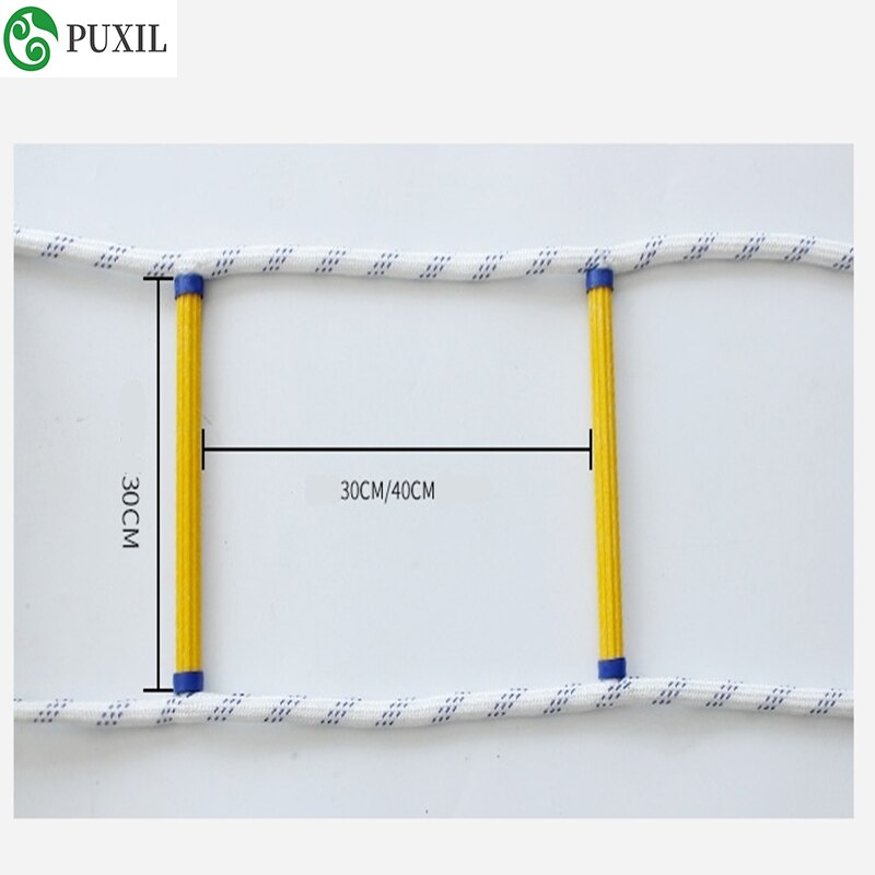 5M Upgrade Escape Ladder Wear-resistant Reinforced Anti-skid Soft Ladder Fire Inspection Rope Ladder 18-20MM (1-2nd floor)