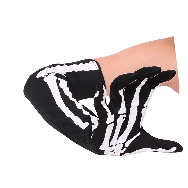 Cosplay costume Halloween skeleton gloves hands long section of bone bones Sleeves