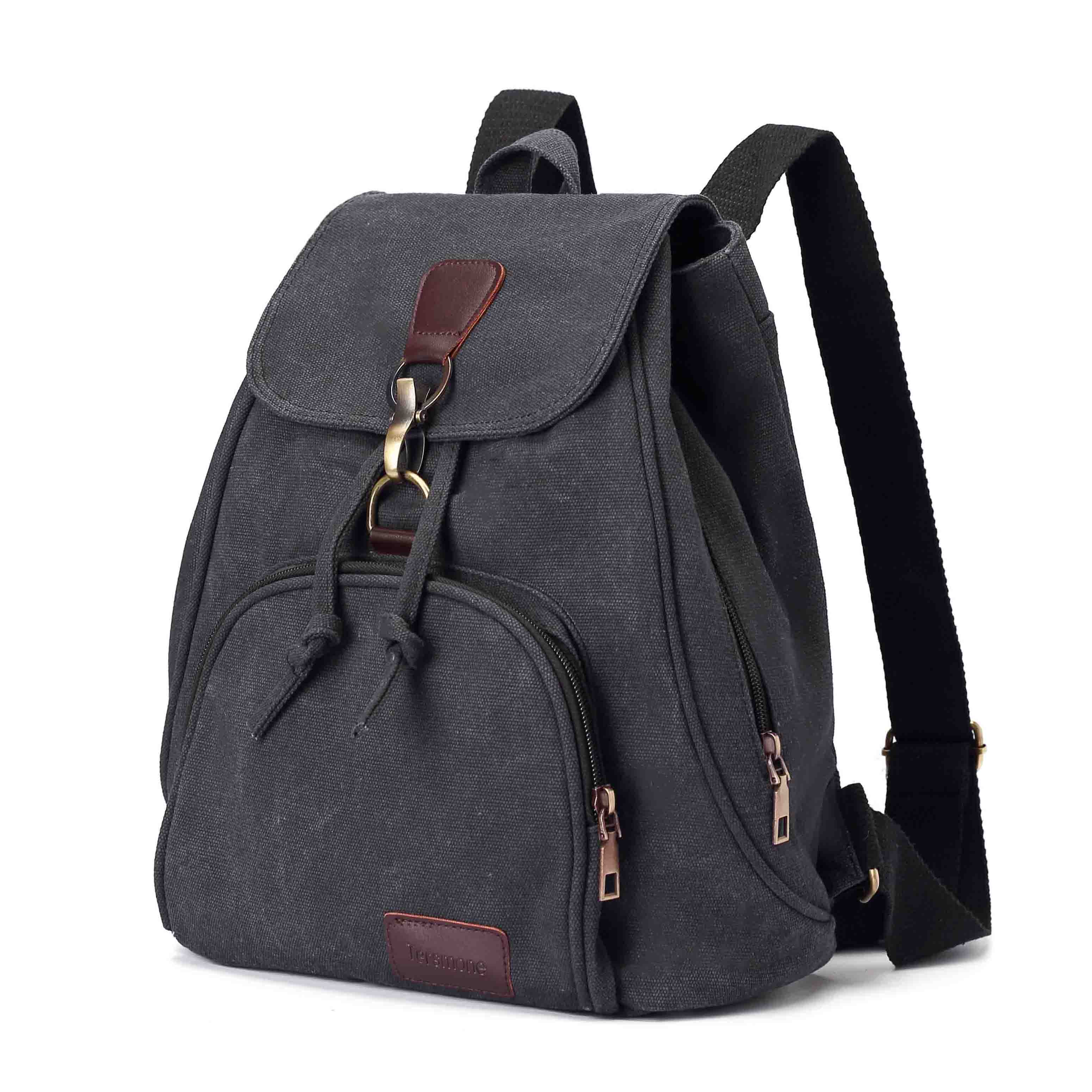 Dames canvas rugzakken dames vintage tas rugzakken voor tienermeisjes retro student schooltassen stoffen rugzak: Kbg 5
