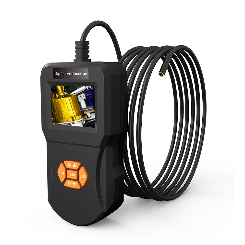 Abedoe 2.4 inch industriële endoscoopcamera 720p inspectiecamera voor autoreparatiegereedschap harde buis draagbare auto-endoscoop