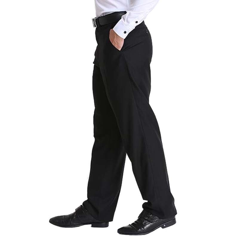 PYJTRL-traje de negocios clásico negro para hombre, pantalones holgados de mediana edad, pantalones formales de ocupación: 32