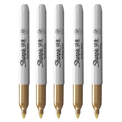 5 stücke Amerikanischen Marker Sharpie metallisch Gruß Karte Tapete Zeichen Fettige Nicht Verblasst Unterschrift Marker Gold Silber Kupfer verrotten Grün: Gold