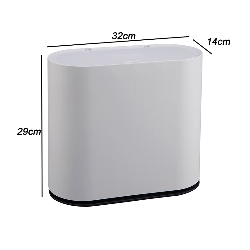 Household Bathroom Narrow Trash Can Office Living Room Toilet Kitchen Waste Storage Garbage Bin