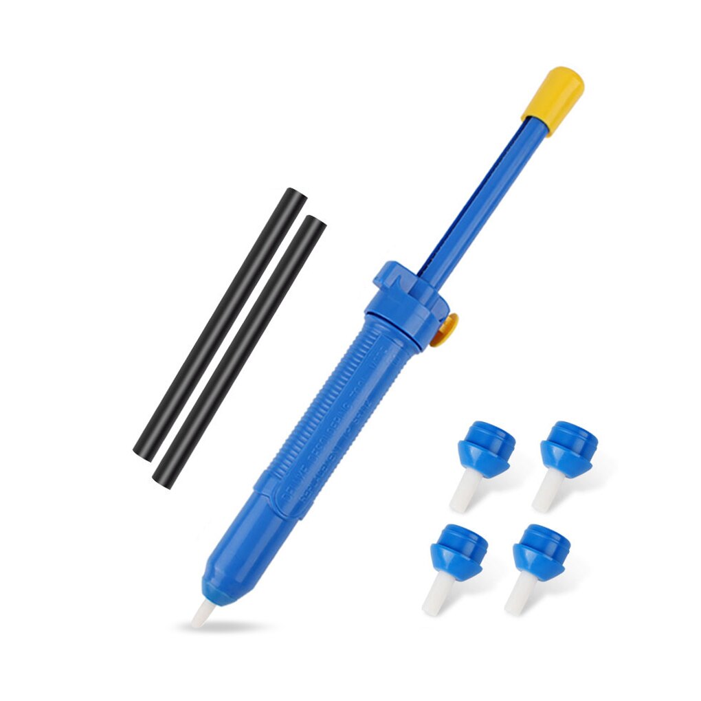 Soldering Iron Suction Pump Remover Solder Sucker Press Removal Pen Househole Work Tool with Replacement Nozzles: Type 8