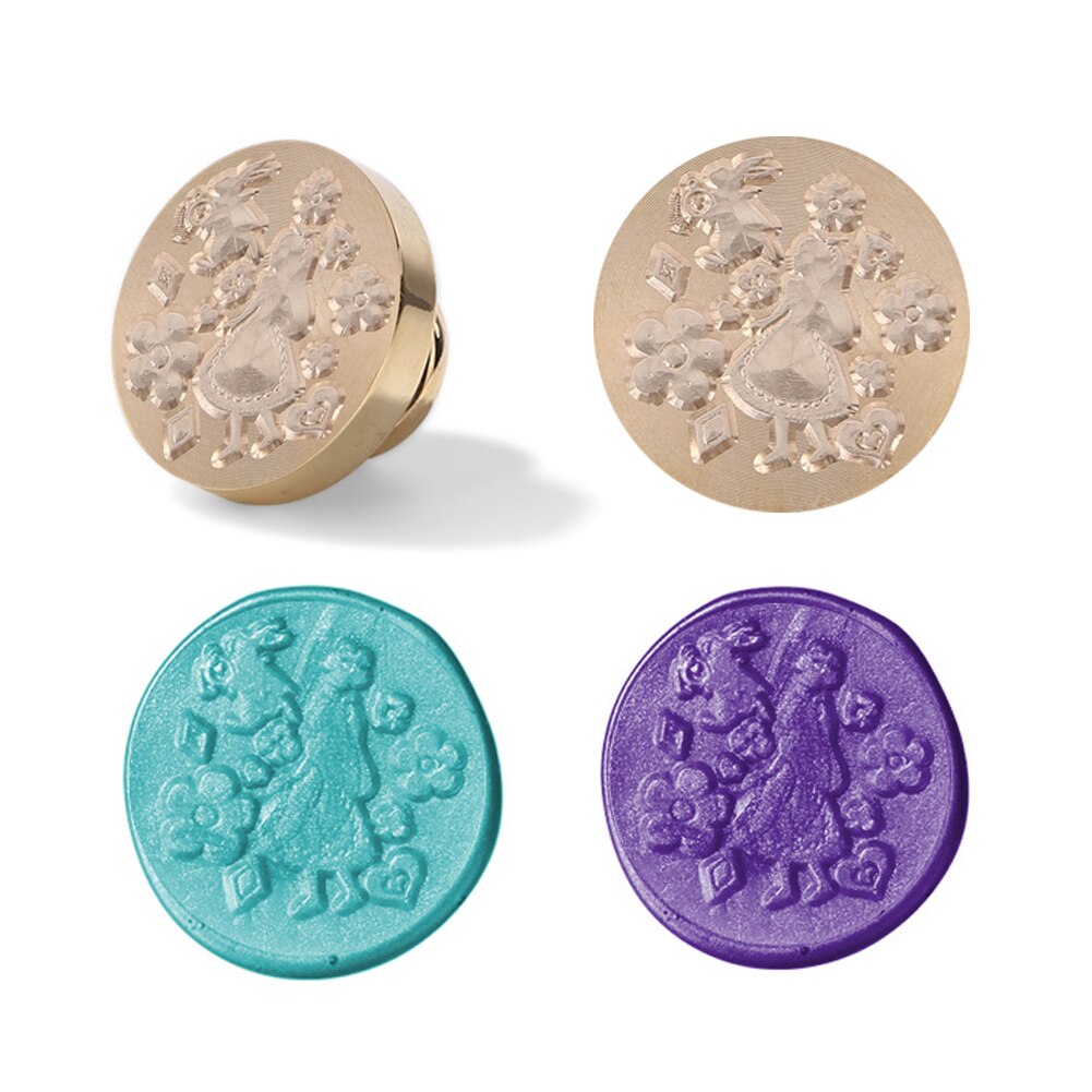 Retro Brand Verf Metalen Lakzegel Postzegels Houten Handvat Planten Patroon Diy Trouwkaarten Decoratie Verjaardag Kaart Seal Stempel: 05