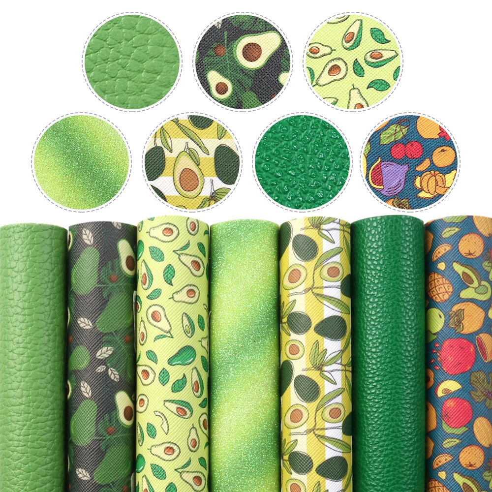 David accessories 10pcs/set 20*33cm Fish Scales Pineapple Watermelon Faux Synthetic Leather,DIY HairBow Bags Material,1Yc6308: 1101445001