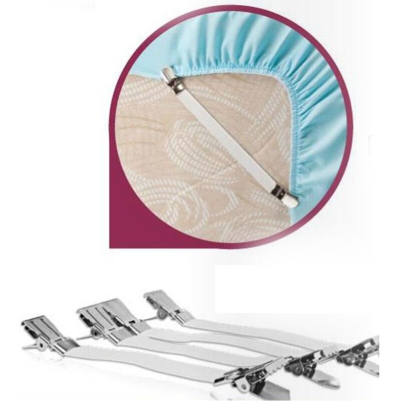 4pc/ sæt kraftige elastiske lag lagner holder metal lagner clips senge lagen fastgørelser klip gripper madras