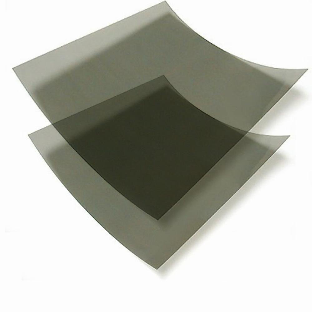 2Pcs 30 × 20Cm 90 Graden Lineaire Gepolariseerde Filtes Film, lijm/Niet-klevende Lineaire Polarisator Filters Polarisatie Lens Lakens