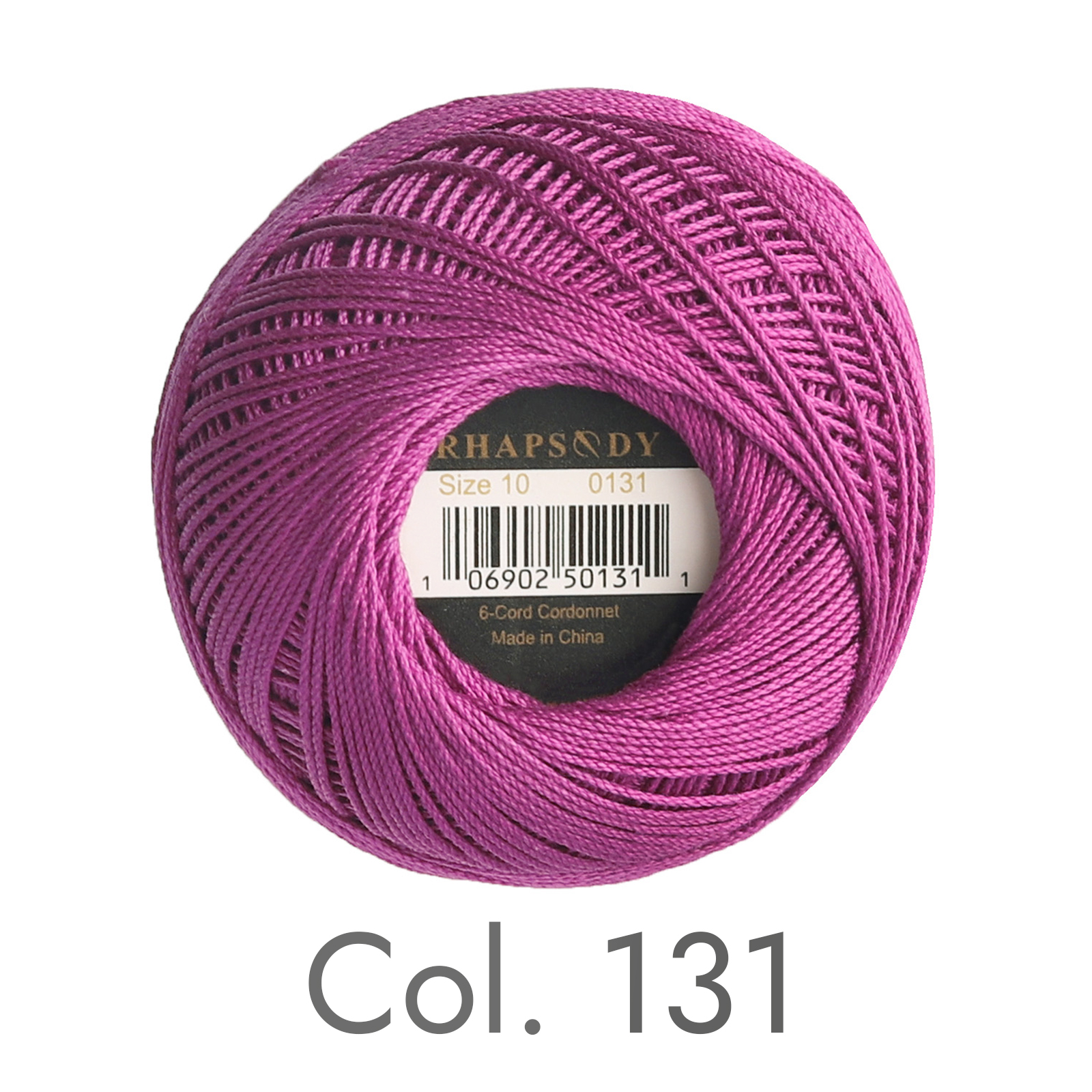 Rhapsodie Häkelgarn, verschiedene Farben, Größe 10, betroffen, 100 % reine ägyptische Baumwolle, mehrfarbig, 10 bunte Farben, 122 Meter: Kakifarbig