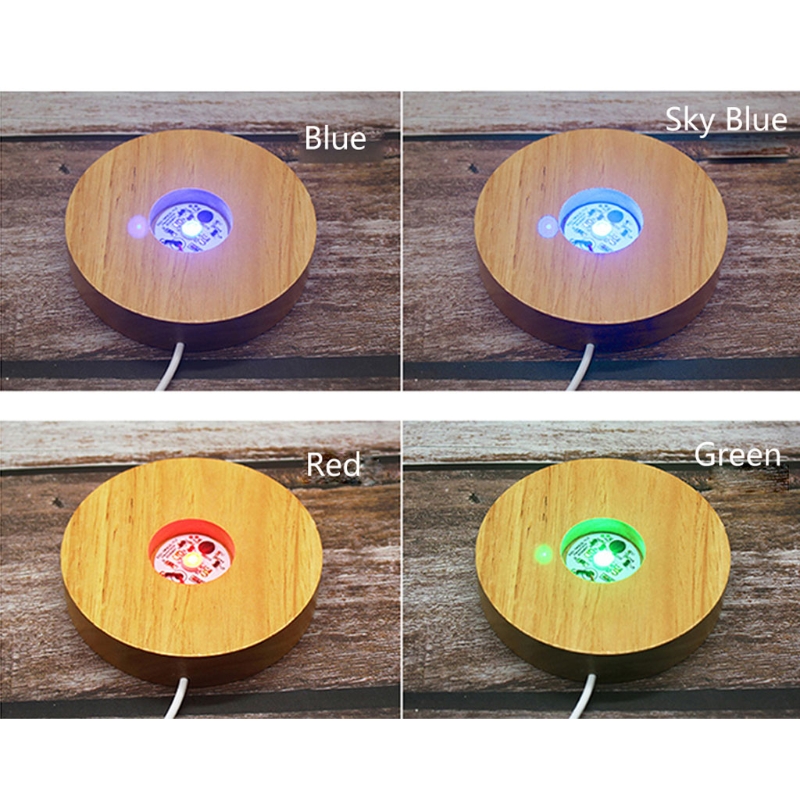 Håndlavet led træ harpiks display base rund træ nat base harpiks ornament stativ diy nat lys harpiks kunst håndværk