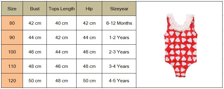 Valentine’s Toddler Love Heart Bathing Suit Kid Girl Baby Kids Heart Prints Bikini Swimwear One-piece Swimsuit 0-5Y