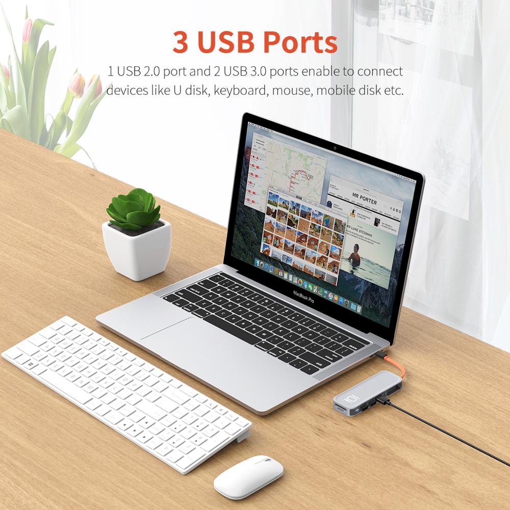 ROCK USB C Dock HUB zu Multi USB 3,0 HDMI VGA RJ45 Adapter Dock für MacBook Pro 13 USB-C Typ C 3,1 Splitter 3 Port USB C HUB