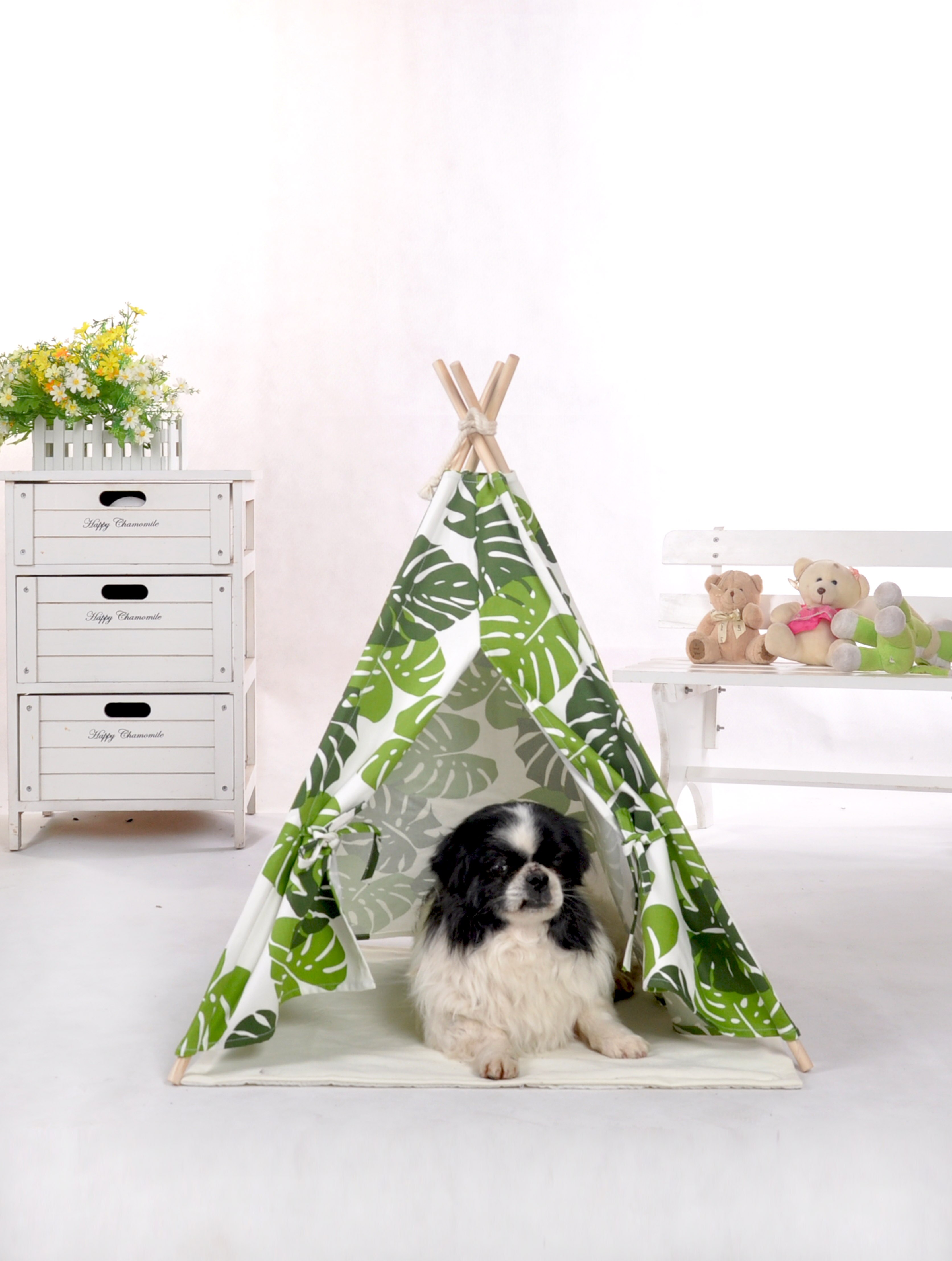 Hond Teepee Tent Hond Tipi Tent Hond Tee Pee Canvas Hond Tent Geen Mat