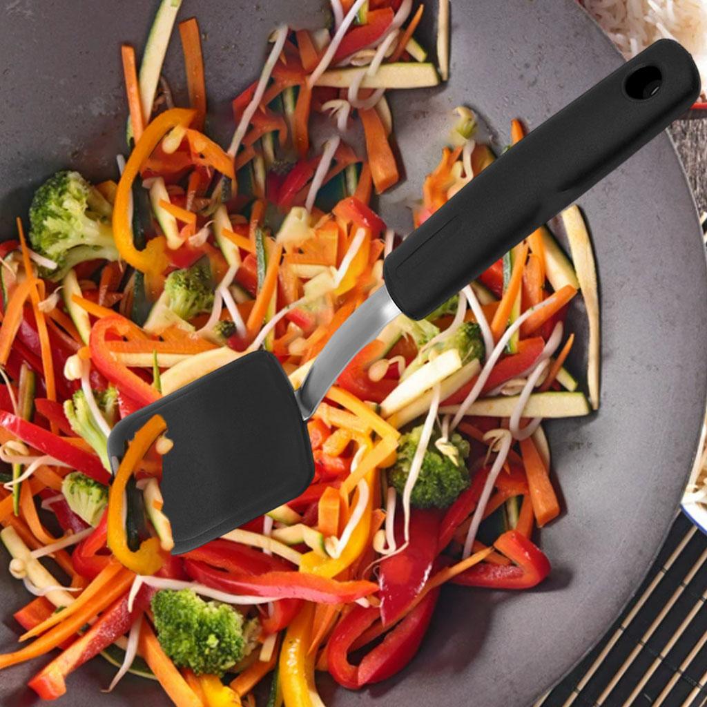 Large Wide Silicone Spatula Turner, Heat Resistant Slotted Spatula for Cooking Eggs Nonstick Cookware Cooking Utensils Baking