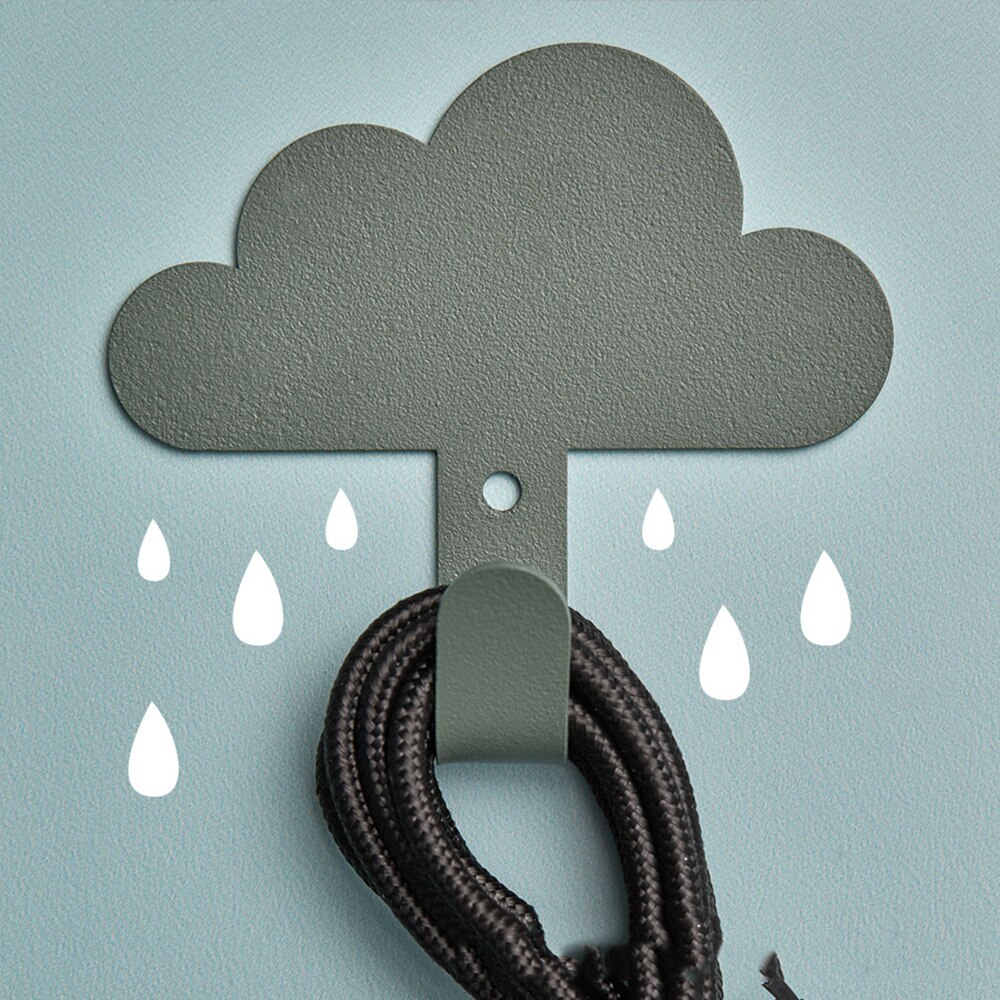 Useful Nordic Clothes Hanger Wall Mounted Coat Hook Cloud Shape Hook Kid Room Wall Decoration Children Room Decorative Hanger