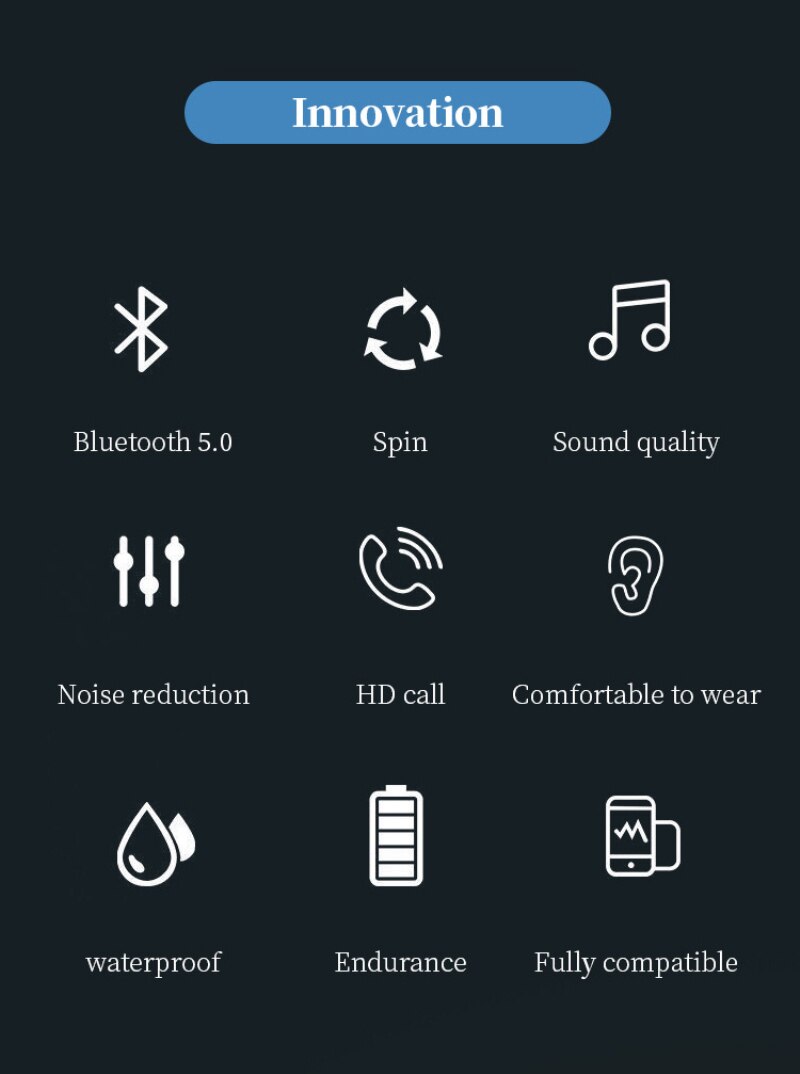 Bluetooth Headset Bluetooth 5.0 Opknoping Oor Handsfree Hoofdtelefoon Mini Draadloze Oortelefoon Oordopjes Oortelefoon Voor Iphone Xiaomi