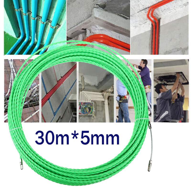 5mm 30m Wire Cable Puller Fish Tape Cable Puller Machine Cable Push Puller Electric Cable Puller Tool