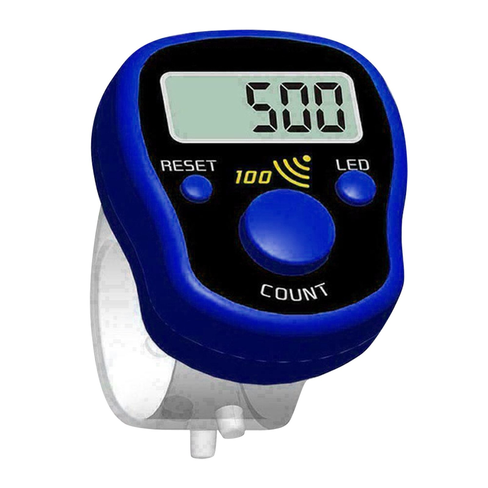 1pcs Portable Electronic Digital Counter Mini Lcd Hand Held Finger Ring Tally Counter Stitch Marker Plastic Row Counter: Navy