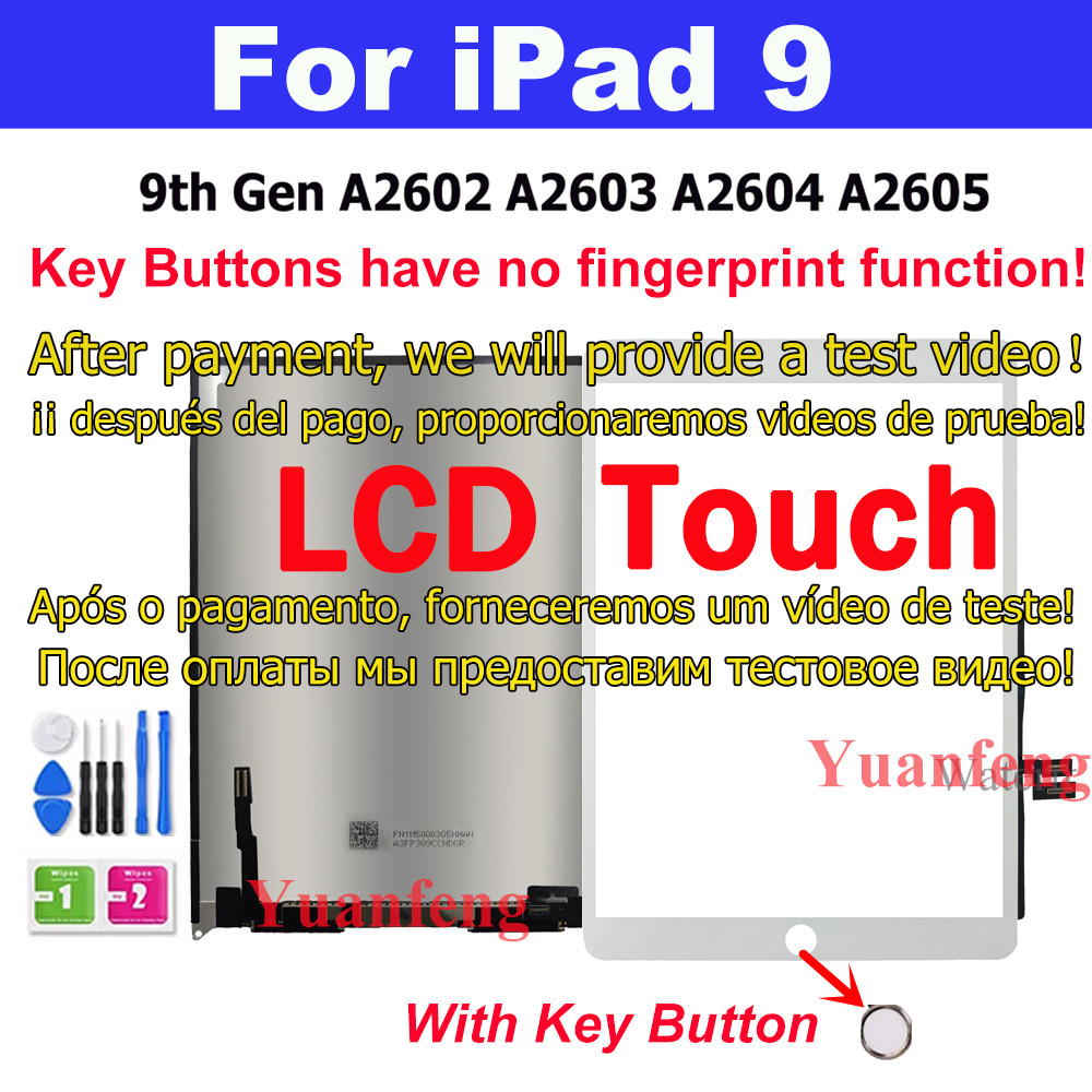 Reparasjon av nettbrett, lcd-berøringsskjerm til ipad 7 8 10.2 , 7th , gen.  a2197 a2198 a2200 8th a2270 a2430 a2428 a2429 9th a2602: Rosa
