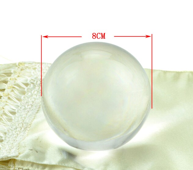 60/70/80/90/100 mm Contact Juggling Ball Magic Tricks Crystal Ultra Clear 100% Acrylic Ball Manipulation Juggling: Transparent 8CM