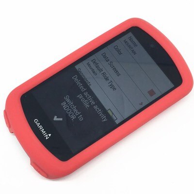 Garmin Edge 1030 bike computer silica gel protective sleeve bicycle rubber case (include film): Red