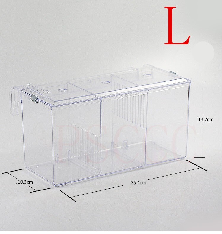 Double-Deck Clear Fish Breeding Isolation Box Aquarium Breeder Fish Tank Hatching Incubator Fish House Home fish separation box: shenqibaobei 420ml