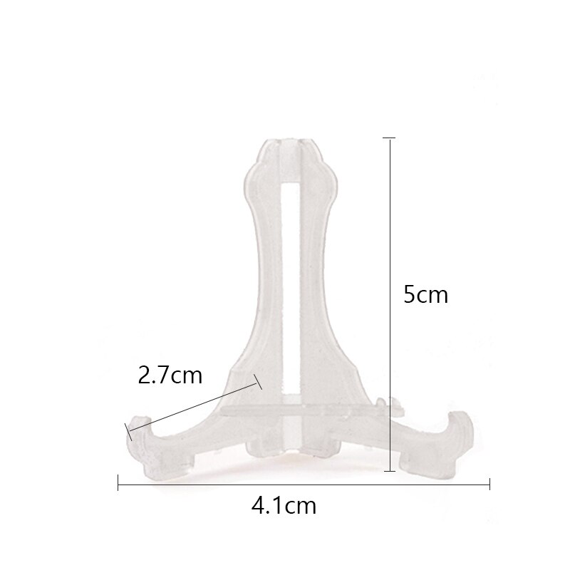 Mini soporte de placa de 2 pulgadas, marco de fotos, soporte de exhibición de insignia, soporte de Pedestal de plástico para fotos, bandeja para platos, decoración del hogar, 10 piezas: White 10pcs