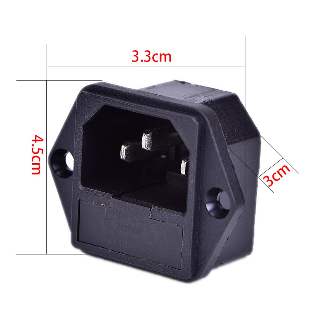 1PC 10A 250V AC AC-03 Power Socket With Safety Fuse Holder Socket Connectors