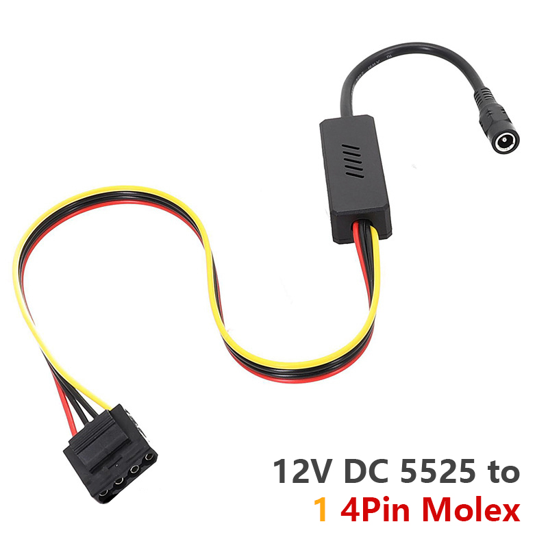 1pcs DC 5525 To SATA Hard Drive Power Supply Cable DC 12V To 4Pin Molex HDD Cable Step-down Voltage Regulator