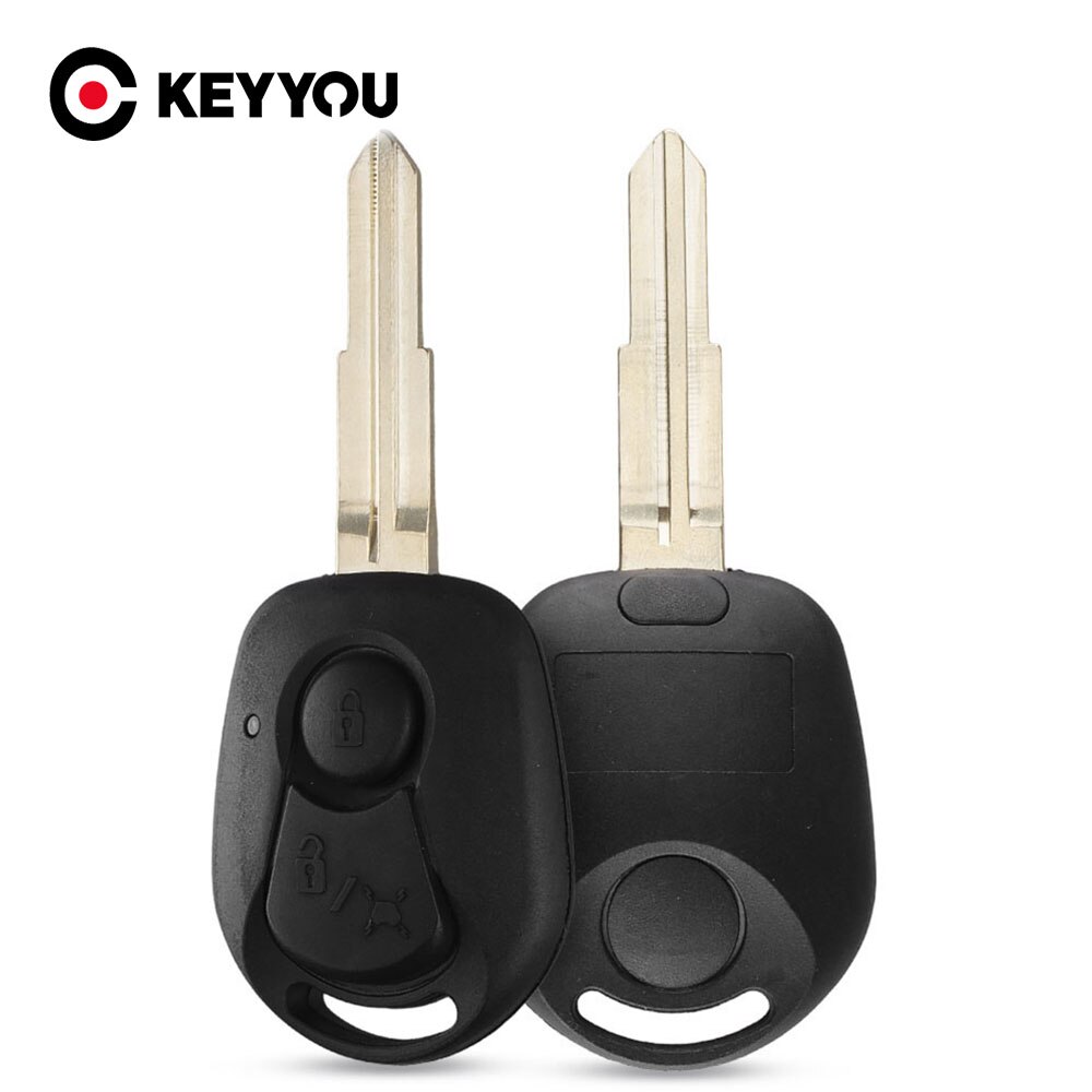Keyyou 2 Knoppen Voor Ssangyong Actyon Kyron Rexton Vervanging Key Case Blanco Shell Fob Ongecensureerd Blade Vervanging Cover
