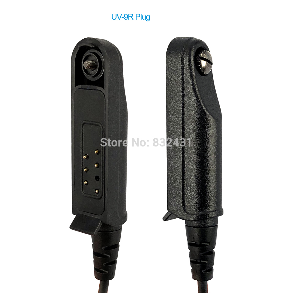 Radio Baofeng UV-9R Plus BF-9700 BF-A58 Adapter Cable Connector for UV-5R BF-888s Walkie Talkie K-Type 2 Pin Headset Microphone